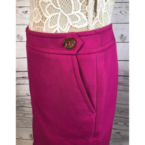 NWT Talbots hot pink gold button pencil skirt size 6 p - Picture 4 of 11